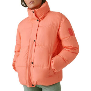 Bass Outdoors Womens Discovery Puffer Coat XL Orange Living Coral NWT